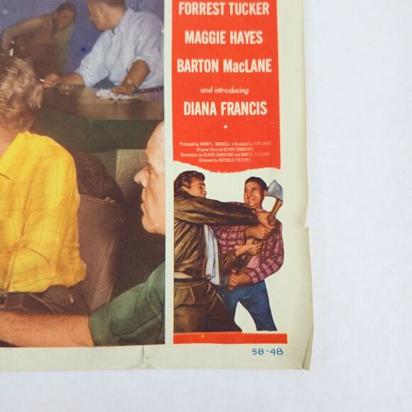 Girl in the Woods 1958 Lobby Card Movie Poster Forrest Tucker‎ Margaret Hayes - Picture 8 of 9